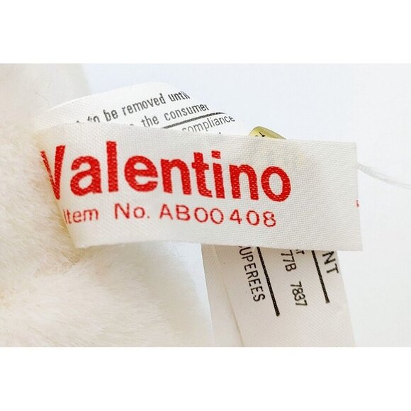 Russ Berrie White Bear Caress Soft Pets Plush Valentino I Love You This Much 7" - Picture 6 of 6